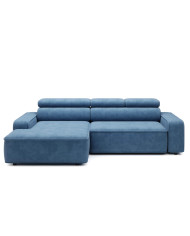 Narożnik Liam S, elektrycznie wysuwane siedzisko, regulowane zagłówki, Wersal