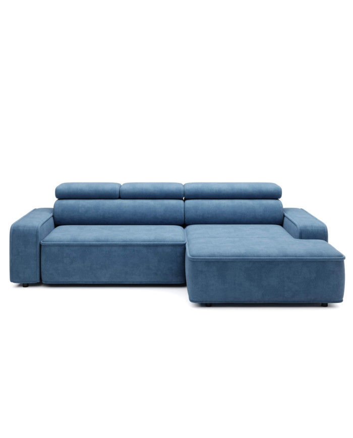 Narożnik Liam S, elektrycznie wysuwane siedzisko, regulowane zagłówki, Wersal