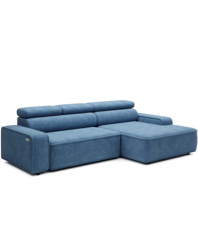 Narożnik Liam S, elektrycznie wysuwane siedzisko, regulowane zagłówki, Wersal