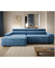 Narożnik Liam S, elektrycznie wysuwane siedzisko, regulowane zagłówki, Wersal