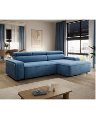 Narożnik Liam S, elektrycznie wysuwane siedzisko, regulowane zagłówki, Wersal