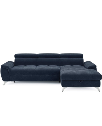 Narożnik Lugano S, funkcja spania, pojemnik, regulowane zagłówki, Wersal