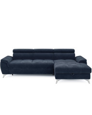 Narożnik Lugano S, funkcja spania, pojemnik, regulowane zagłówki, Wersal