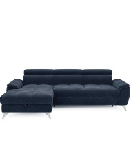 Narożnik Lugano S, funkcja spania, pojemnik, regulowane zagłówki, Wersal