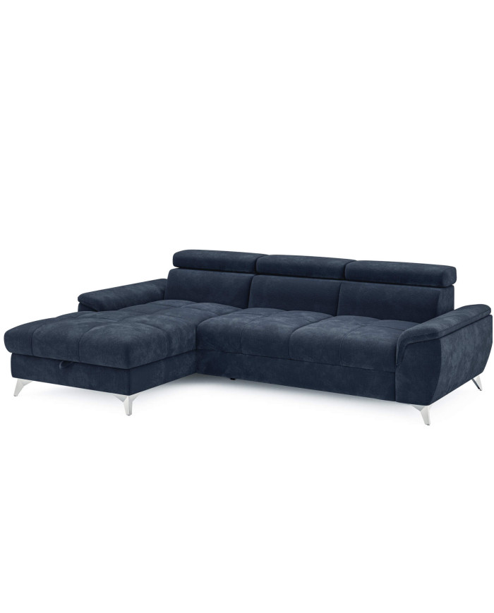 Narożnik Lugano S, funkcja spania, pojemnik, regulowane zagłówki, Wersal