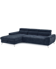 Narożnik Lugano S, funkcja spania, pojemnik, regulowane zagłówki, Wersal