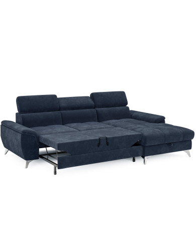 Narożnik Lugano S, funkcja spania, pojemnik, regulowane zagłówki, Wersal