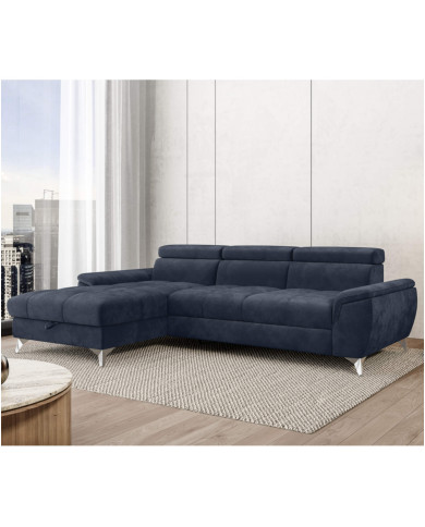 Narożnik Lugano S, funkcja spania, pojemnik, regulowane zagłówki, Wersal