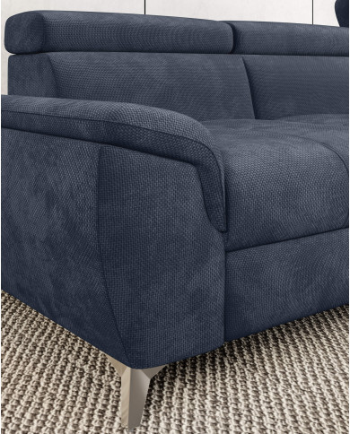 Narożnik Lugano S, funkcja spania, pojemnik, regulowane zagłówki, Wersal