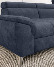 Narożnik Lugano S, funkcja spania, pojemnik, regulowane zagłówki, Wersal