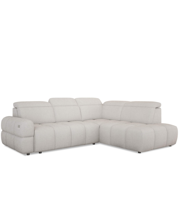 Narożnik Mateo L, funkcja spania, elektryczny wysuw siedziska, pojemnik, regulowane zagłówki, Wersal