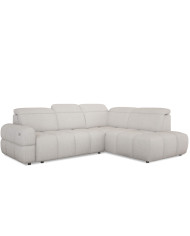 Narożnik Mateo L, funkcja spania, elektryczny wysuw siedziska, pojemnik, regulowane zagłówki, Wersal