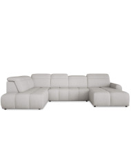 Narożnik Mateo XL, funkcja spania, elektrycznie wysuwane siedzisko, regulowane zagłówki, Wersal