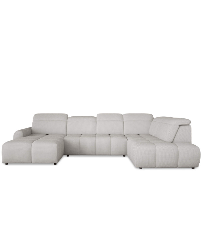 Narożnik Mateo XL, funkcja spania, elektrycznie wysuwane siedzisko, regulowane zagłówki, Wersal