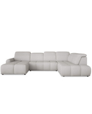 Narożnik Mateo XL, funkcja spania, elektrycznie wysuwane siedzisko, regulowane zagłówki, Wersal