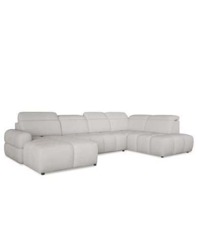 Narożnik Mateo XL, funkcja spania, elektrycznie wysuwane siedzisko, regulowane zagłówki, Wersal