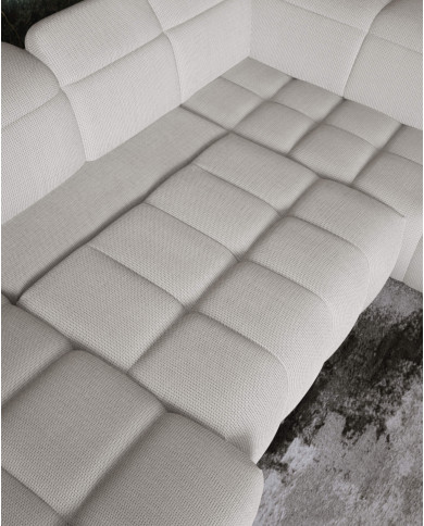 Narożnik Mateo XL, funkcja spania, elektrycznie wysuwane siedzisko, regulowane zagłówki, Wersal