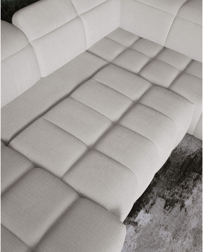 Narożnik Mateo XL, funkcja spania, elektrycznie wysuwane siedzisko, regulowane zagłówki, Wersal