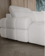 Narożnik Mateo XL, funkcja spania, elektrycznie wysuwane siedzisko, regulowane zagłówki, Wersal