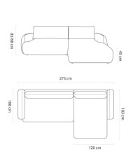 Narożnik Mondi S, funkcja spania, pojemnik, Wersal