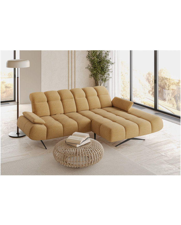 Narożnik Moreno S, przestawne manualnie oparcia, regulowane podłokietniki, Wersal