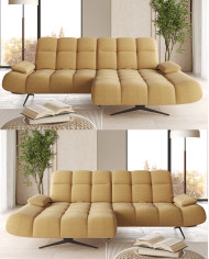 Narożnik Moreno S, przestawne manualnie oparcia, regulowane podłokietniki, Wersal