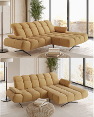 Narożnik Moreno S, przestawne manualnie oparcia, regulowane podłokietniki, Wersal