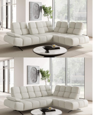 Narożnik Prado L, przestawne oparcia x 5, regulowany podłokietnik, Wersal