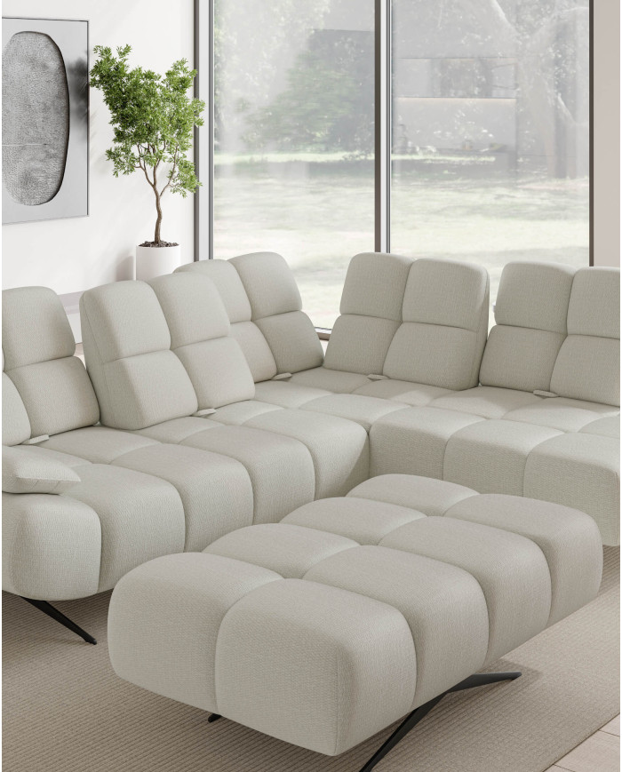 Narożnik Prado L, przestawne oparcia x 5, regulowany podłokietnik, Wersal