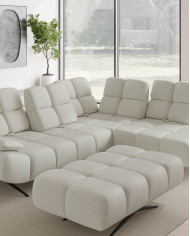 Narożnik Prado L, przestawne oparcia x 5, regulowany podłokietnik, Wersal