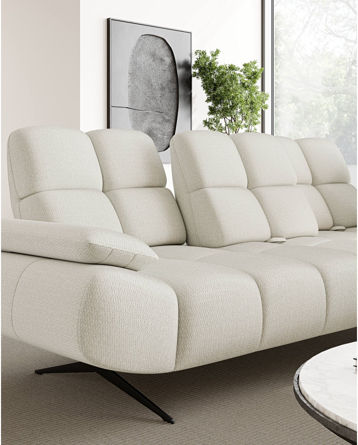 Narożnik Prado L, przestawne oparcia x 5, regulowany podłokietnik, Wersal