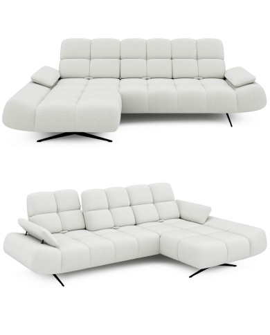 Narożnik Prado S, przestawne oparcia x 3, regulowane podłokietniki, Wersal