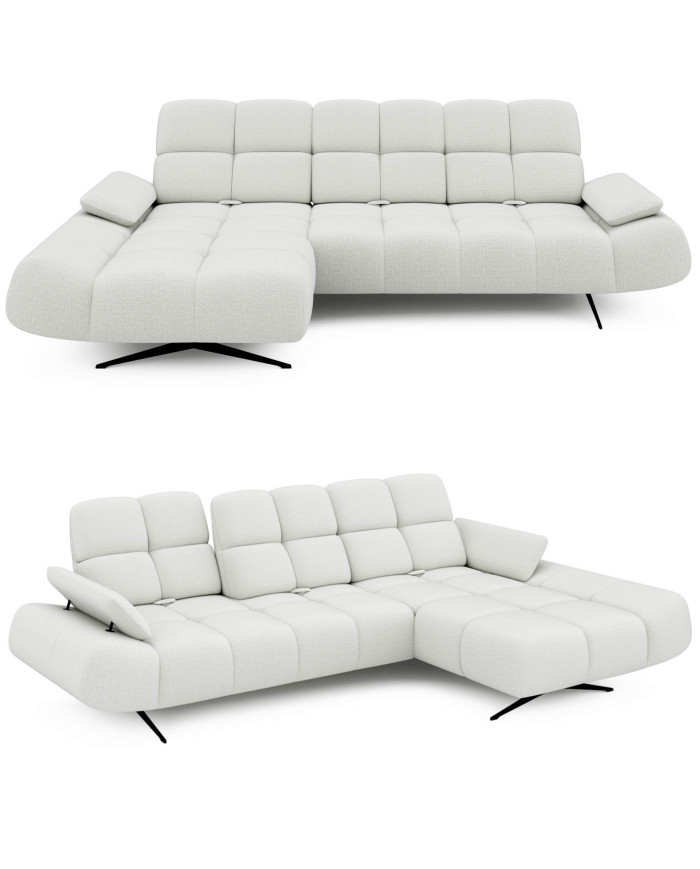 Narożnik Prado S, przestawne oparcia x 3, regulowane podłokietniki, Wersal