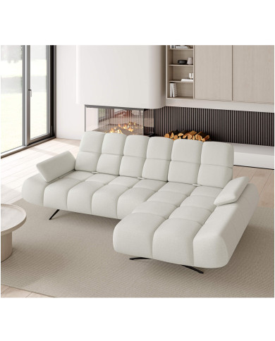 Narożnik Prado S, przestawne oparcia x 3, regulowane podłokietniki, Wersal