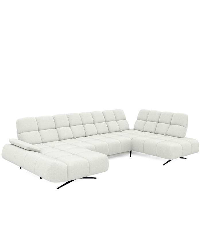 Narożnik Prado XL, przestawne oparcia x 6, regulowany podłokietnik, Wersal