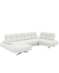 Narożnik Prado XL, przestawne oparcia x 6, regulowany podłokietnik, Wersal