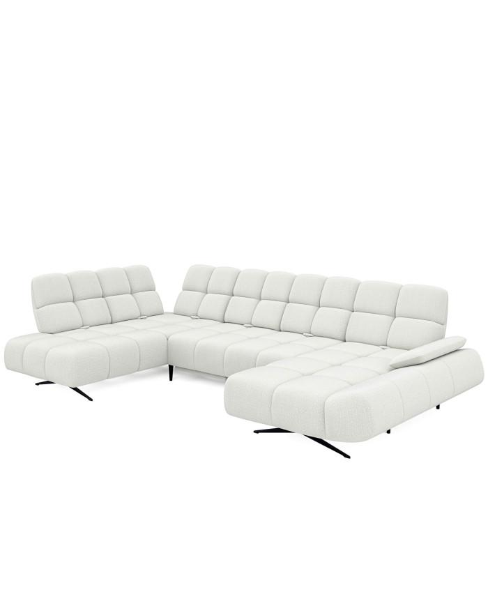 Narożnik Prado XL, przestawne oparcia x 6, regulowany podłokietnik, Wersal