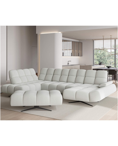 Narożnik Prado XL, przestawne oparcia x 6, regulowany podłokietnik, Wersal