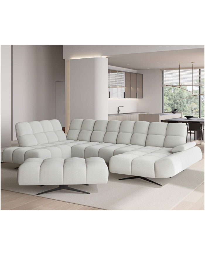 Narożnik Prado XL, przestawne oparcia x 6, regulowany podłokietnik, Wersal