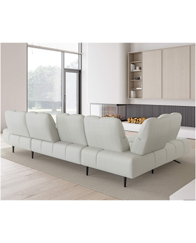 Narożnik Prado XL, przestawne oparcia x 6, regulowany podłokietnik, Wersal