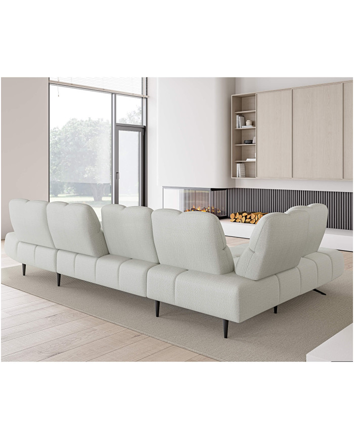 Narożnik Prado XL, przestawne oparcia x 6, regulowany podłokietnik, Wersal