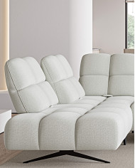 Narożnik Prado XL, przestawne oparcia x 6, regulowany podłokietnik, Wersal