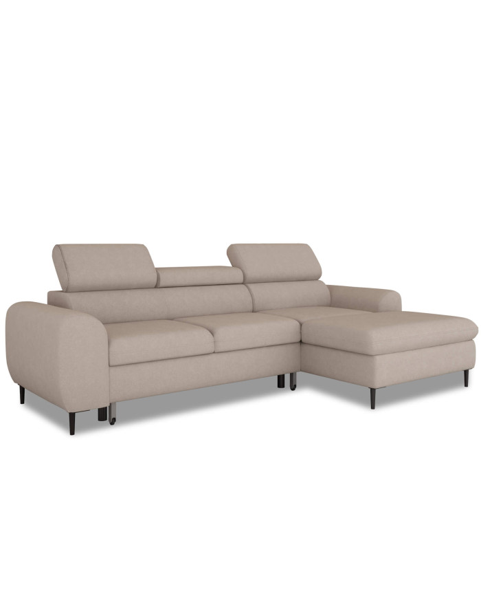 Narożnik Rayo S, funkcja spania, pojemnik, regulowane zagłówki, Wersal