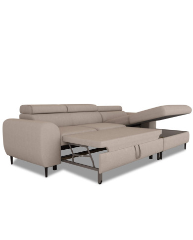 Narożnik Rayo S, funkcja spania, pojemnik, regulowane zagłówki, Wersal