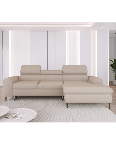 Narożnik Rayo S, funkcja spania, pojemnik, regulowane zagłówki, Wersal