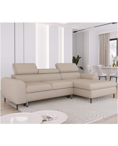 Narożnik Rayo S, funkcja spania, pojemnik, regulowane zagłówki, Wersal