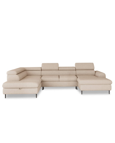 Narożnik Rayo XL, funkcja spania, pojemnik, regulowane zagłówki, Wersal