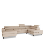 Narożnik Rayo XL, funkcja spania, pojemnik, regulowane zagłówki, Wersal