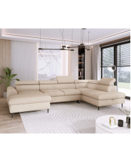 Narożnik Rayo XL, funkcja spania, pojemnik, regulowane zagłówki, Wersal