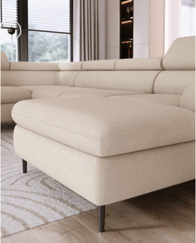 Narożnik Rayo XL, funkcja spania, pojemnik, regulowane zagłówki, Wersal